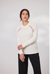 STITCH SWEATER - ivory/blac